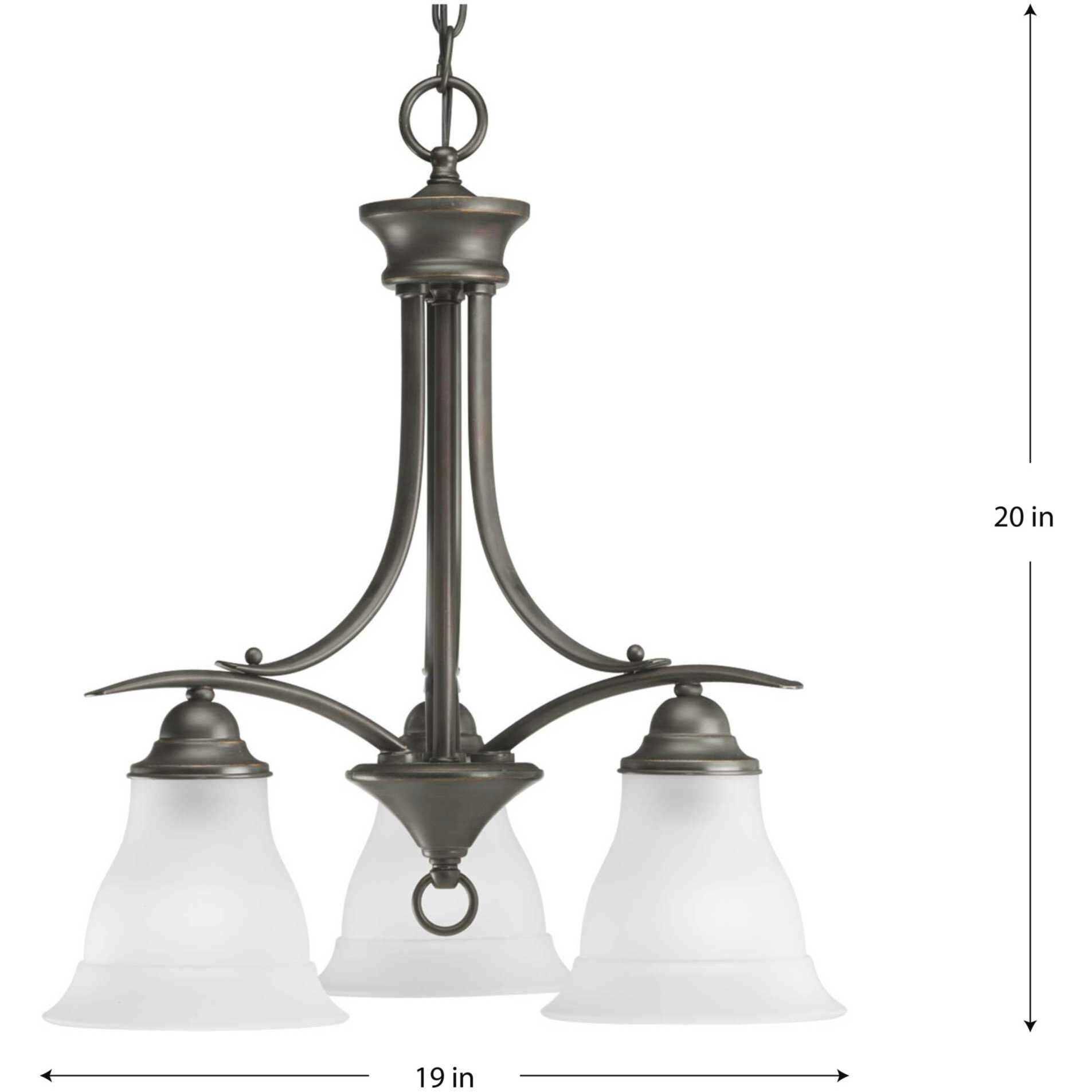 Nerissa 3 Light 19 inch Antique Bronze Chandelier Ceiling Light