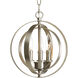 Buster 3 Light 10.12 inch Burnished Silver Pendant Ceiling Light