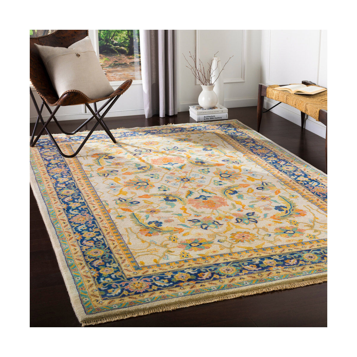 Spike 36 X 24 inch Burnt Orange/Saffron/Teal/Navy/Sage/Wheat/Ice Blue Rugs, Rectangle