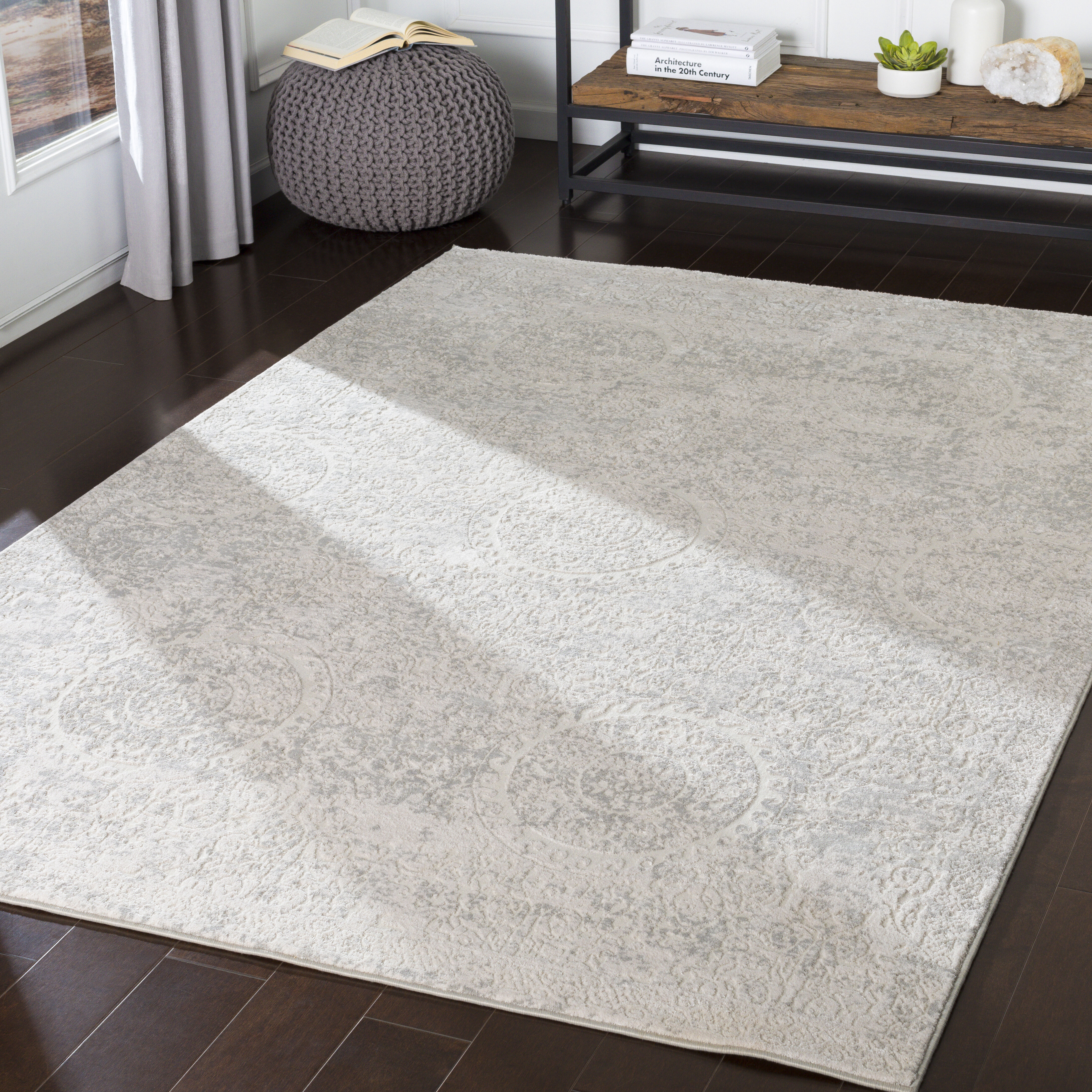 Ainsley 60 X 31 inch Light Gray Rug, Rectangle