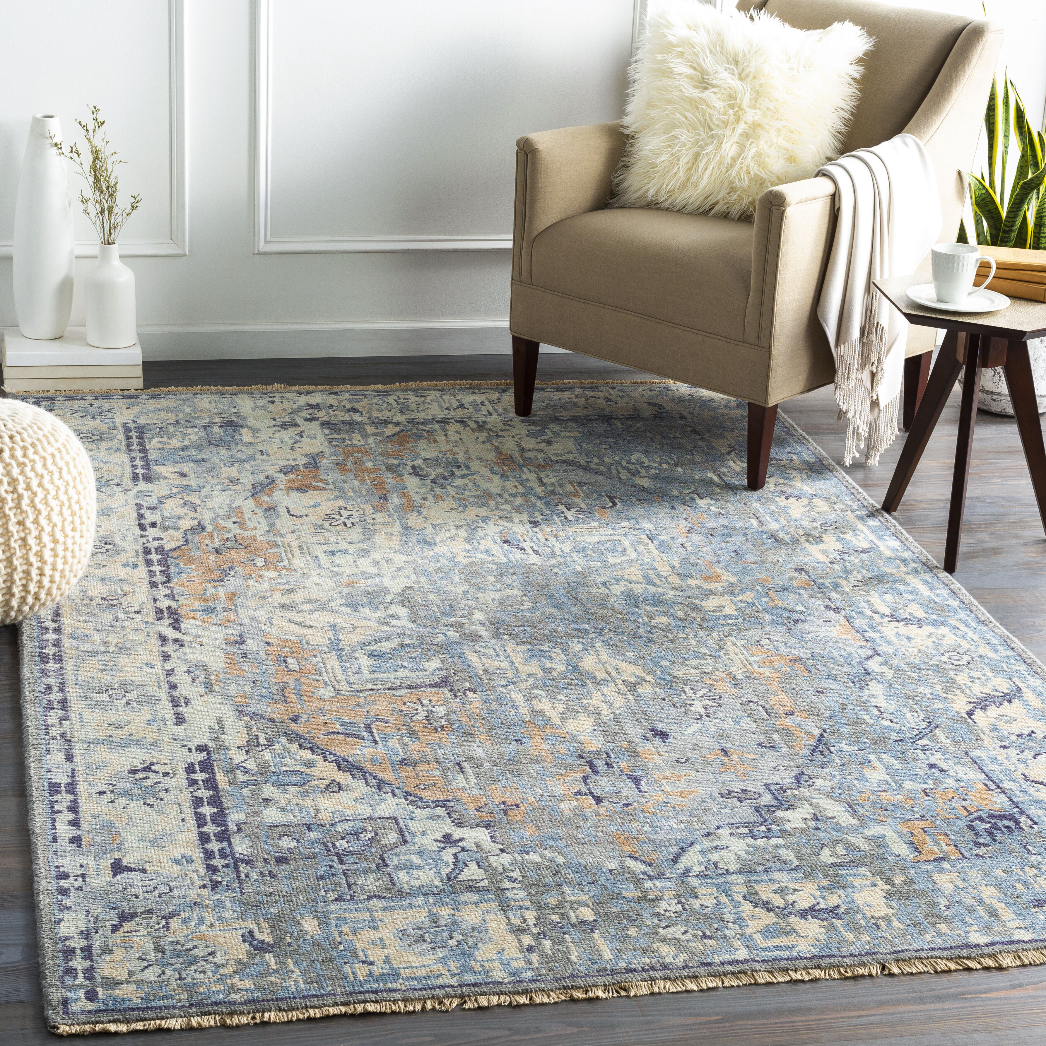 Nero 168 X 120 inch Blue Rug, Rectangle