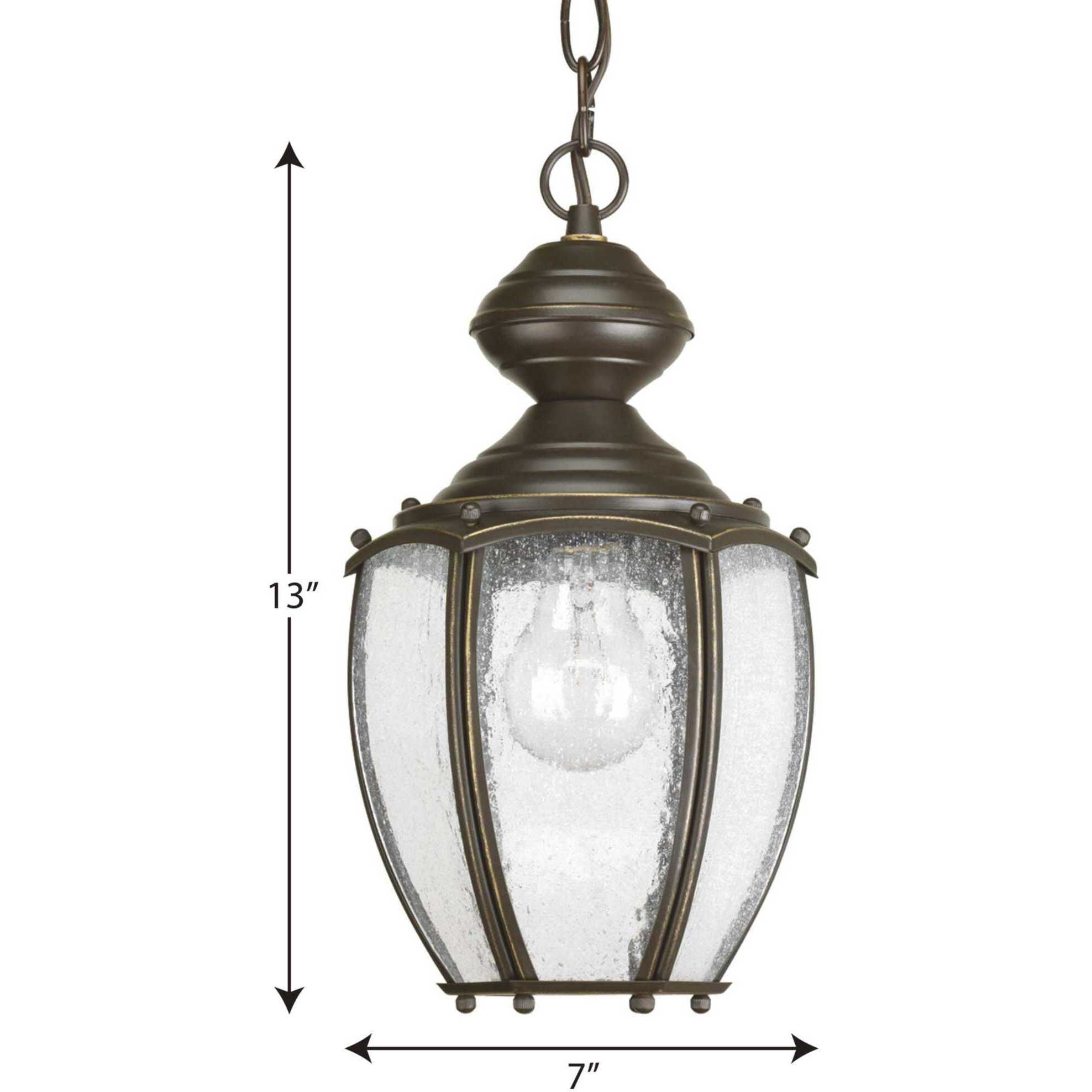 Zachriel 1 Light 7 inch Antique Bronze Outdoor Hanging Lantern