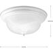 Adelmo 2 Light 13.25 inch White Flush Mount Ceiling Light