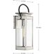 Lamber 1 Light 16 inch Stainless Steel Outdoor Wall Lantern, Small, Design Series