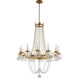 Equinox 12 Light 38 inch Distressed Gold Leaf Chandelier Ceiling Light