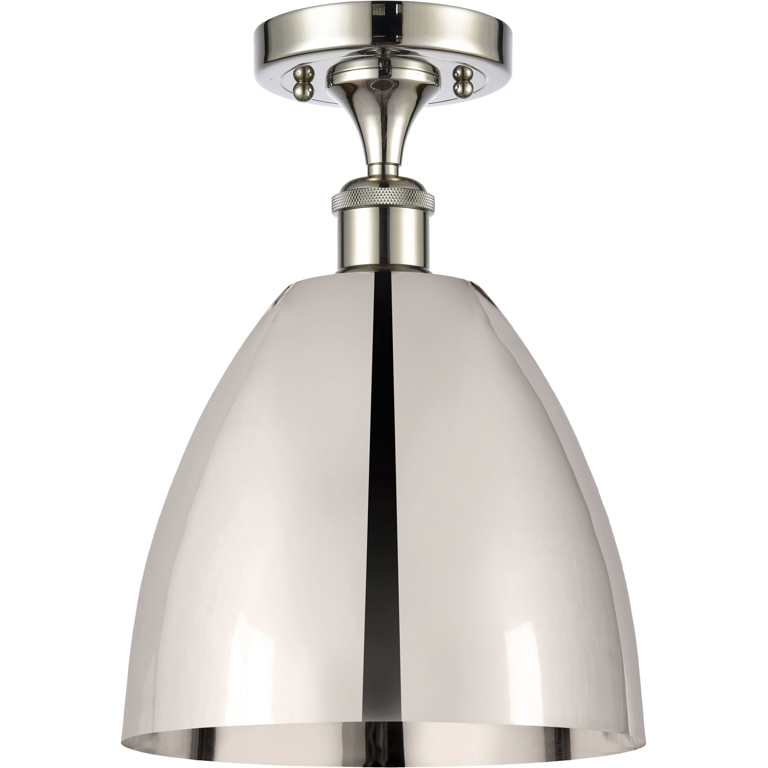 Ballston Dome 1 Light 9 inch Polished Nickel Semi-Flush Mount Ceiling Light
