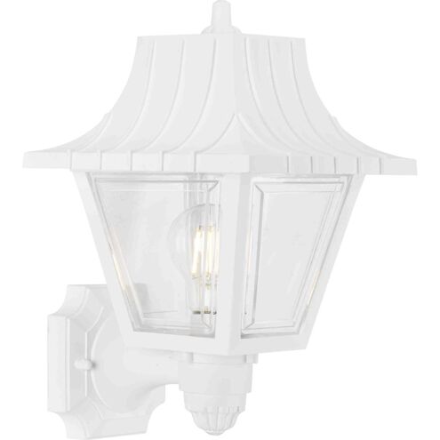 Season 1 Light 13 inch White Outdoor Wall Lantern