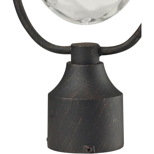 Chivalry 1 Light 15 inch Weathered Charcoal with Clear Outdoor Post Light