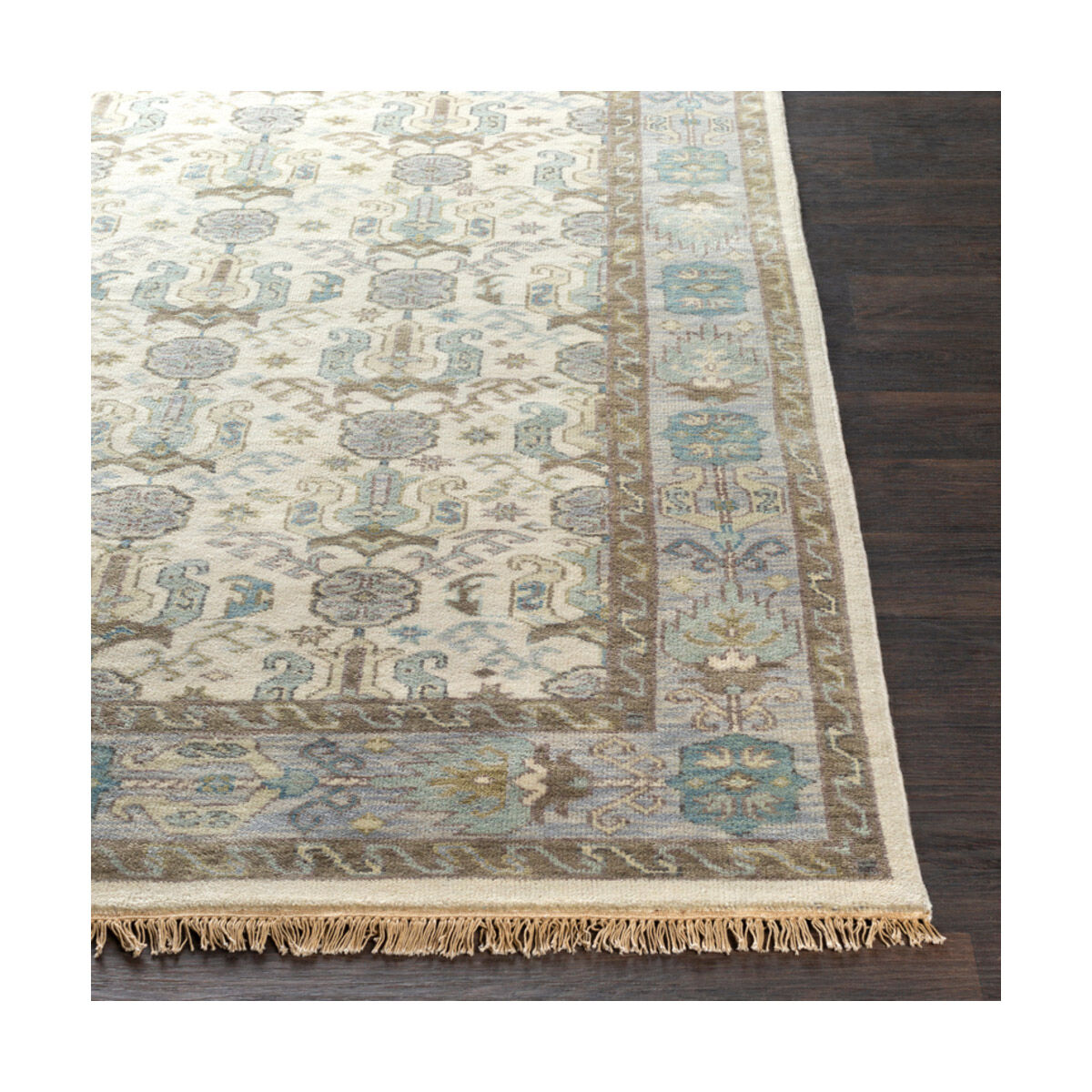 Douglas 69 X 45 inch Ivory/Denim/Olive/Teal/Moss/Mauve Rugs, Wool