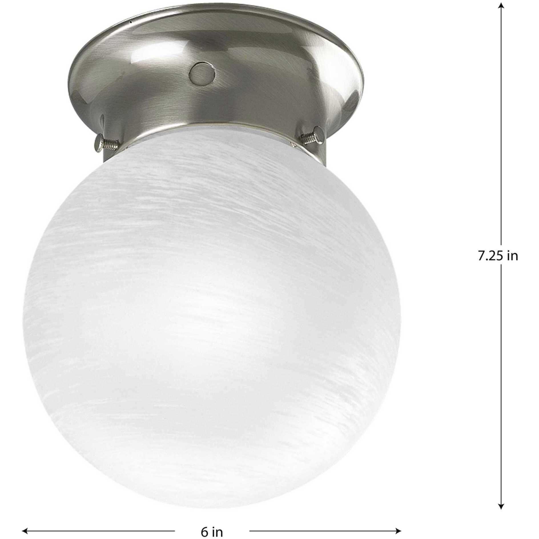 Ginger 1 Light 6 inch Brushed Nickel Flush Mount Ceiling Light