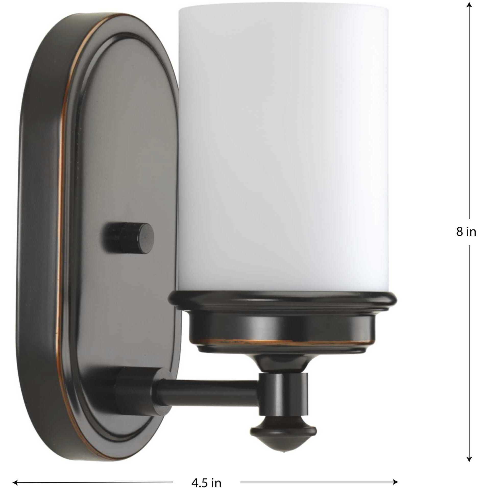 Folsham 1 Light 5 inch Rubbed Bronze Bath Vanity Wall Light, Design Series