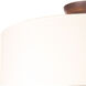 Ernestine 3 Light 16 inch Antique Darkwood Semi Flush Mount Ceiling Light