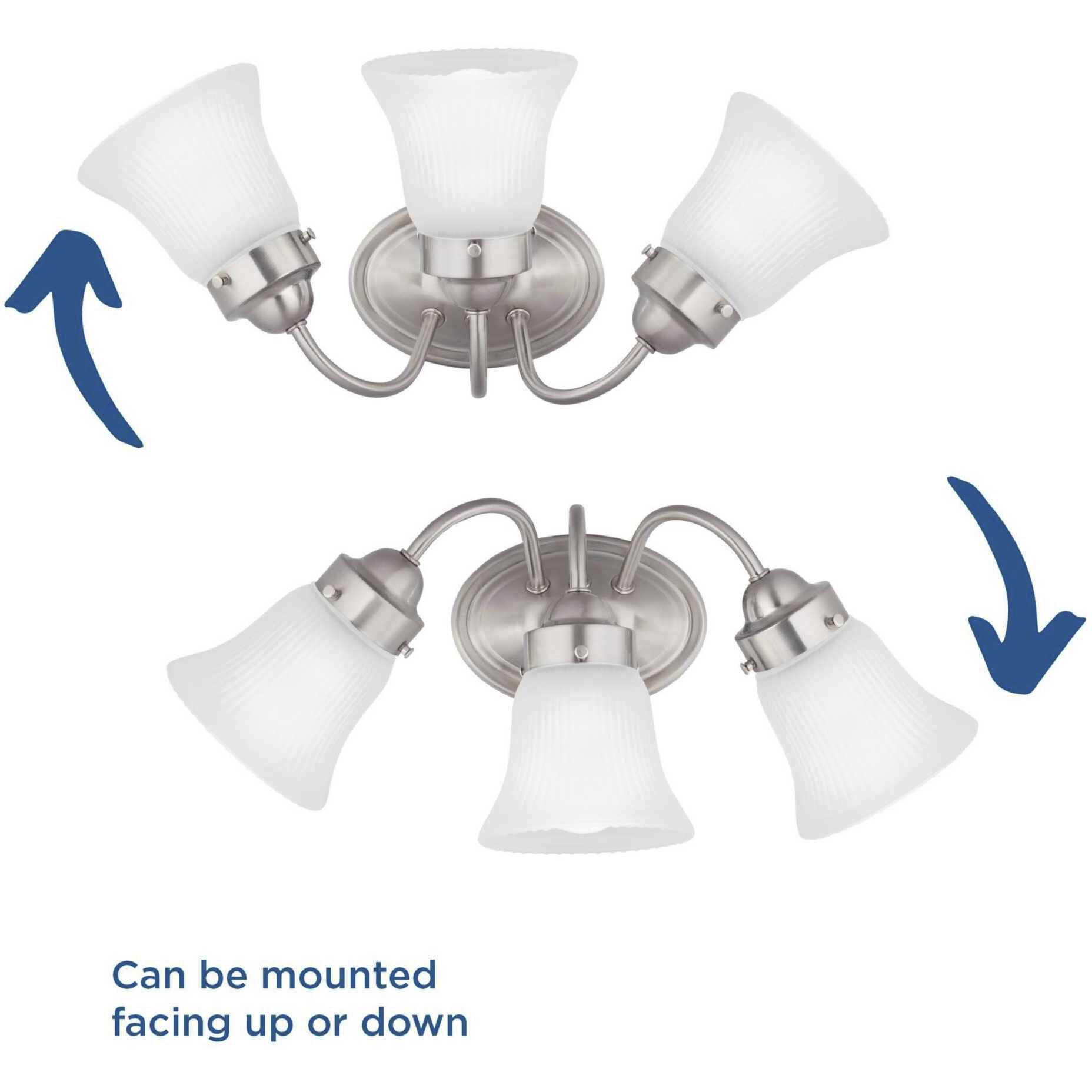 Clarence 3 Light 16 inch Brushed Nickel Bath Vanity Wall Light