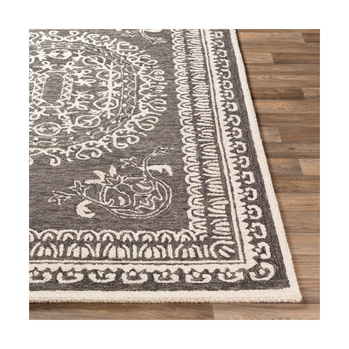 Alvina 90 X 60 inch Black/Cream Rugs