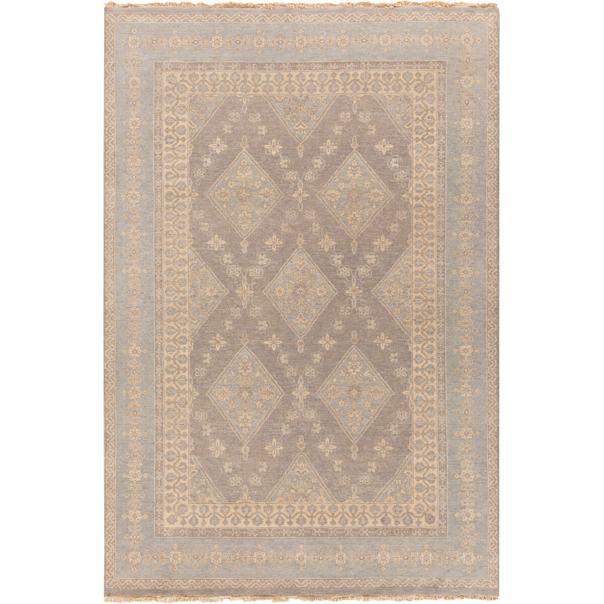 Mar 36 X 24 inch Neutral and Gray Area Rug, Wool