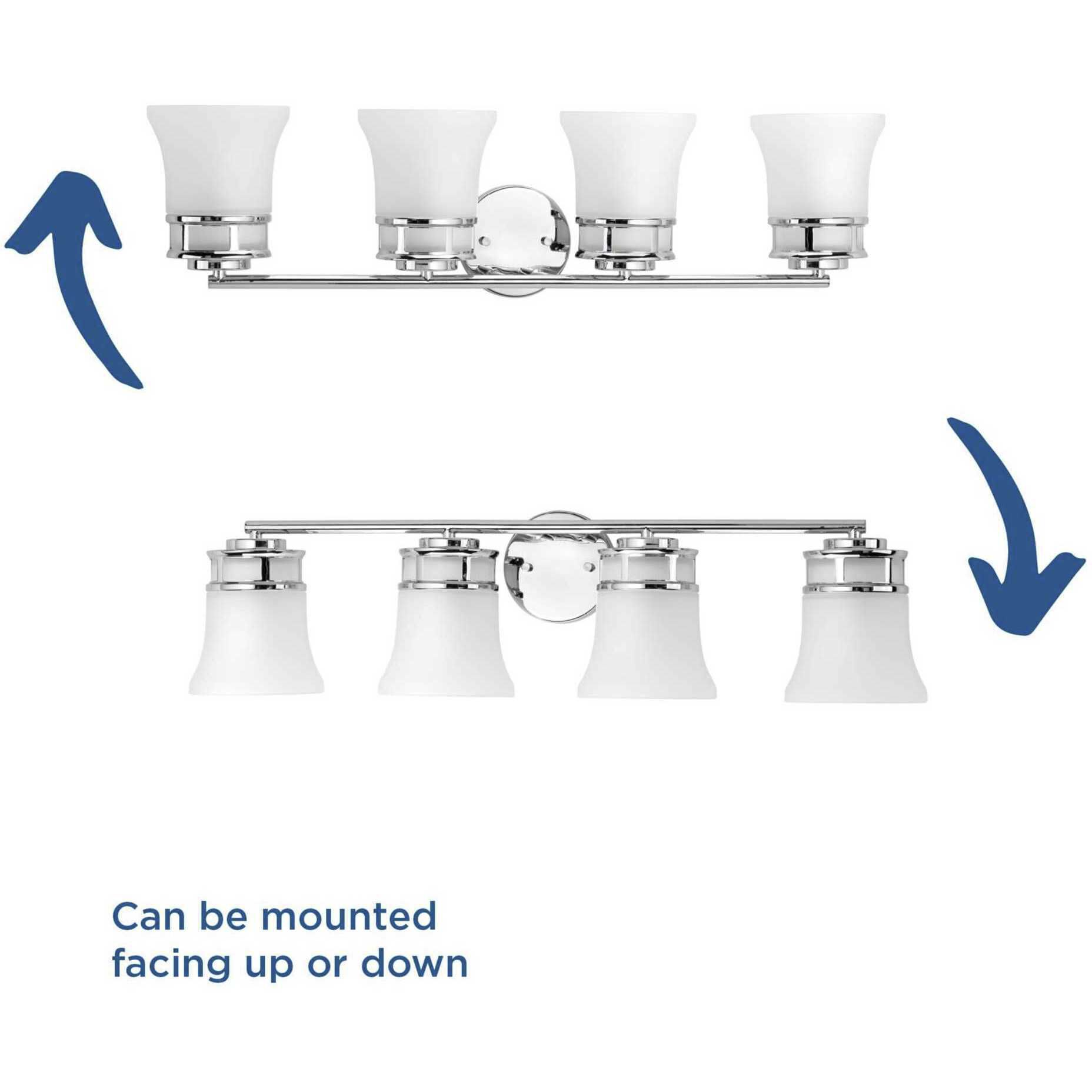 Read 4 Light 32 inch Polished Chrome Bath Vanity Wall Light