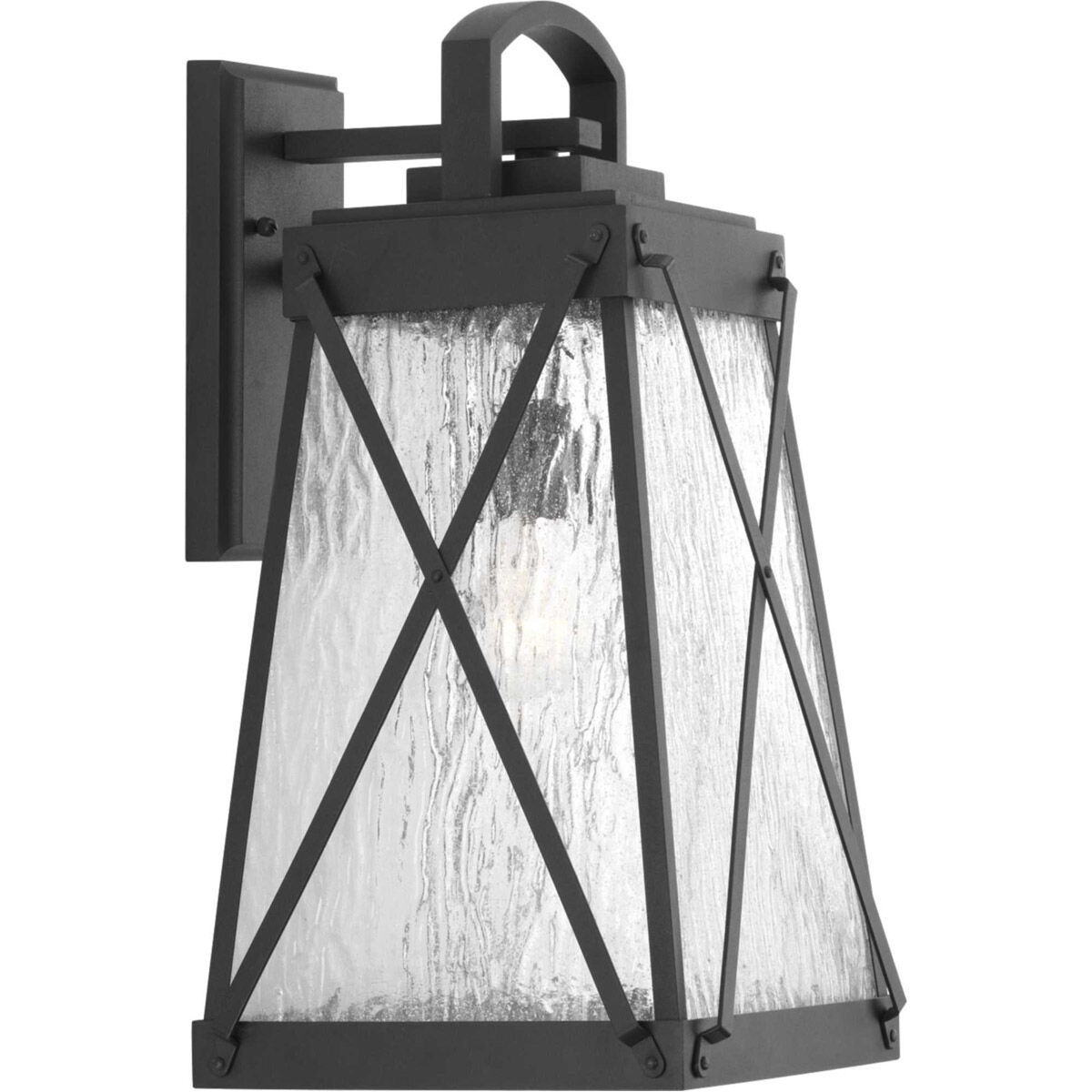 Lorraine 1 Light 19 inch Textured Black Outdoor Wall Lantern, Large, Design Series