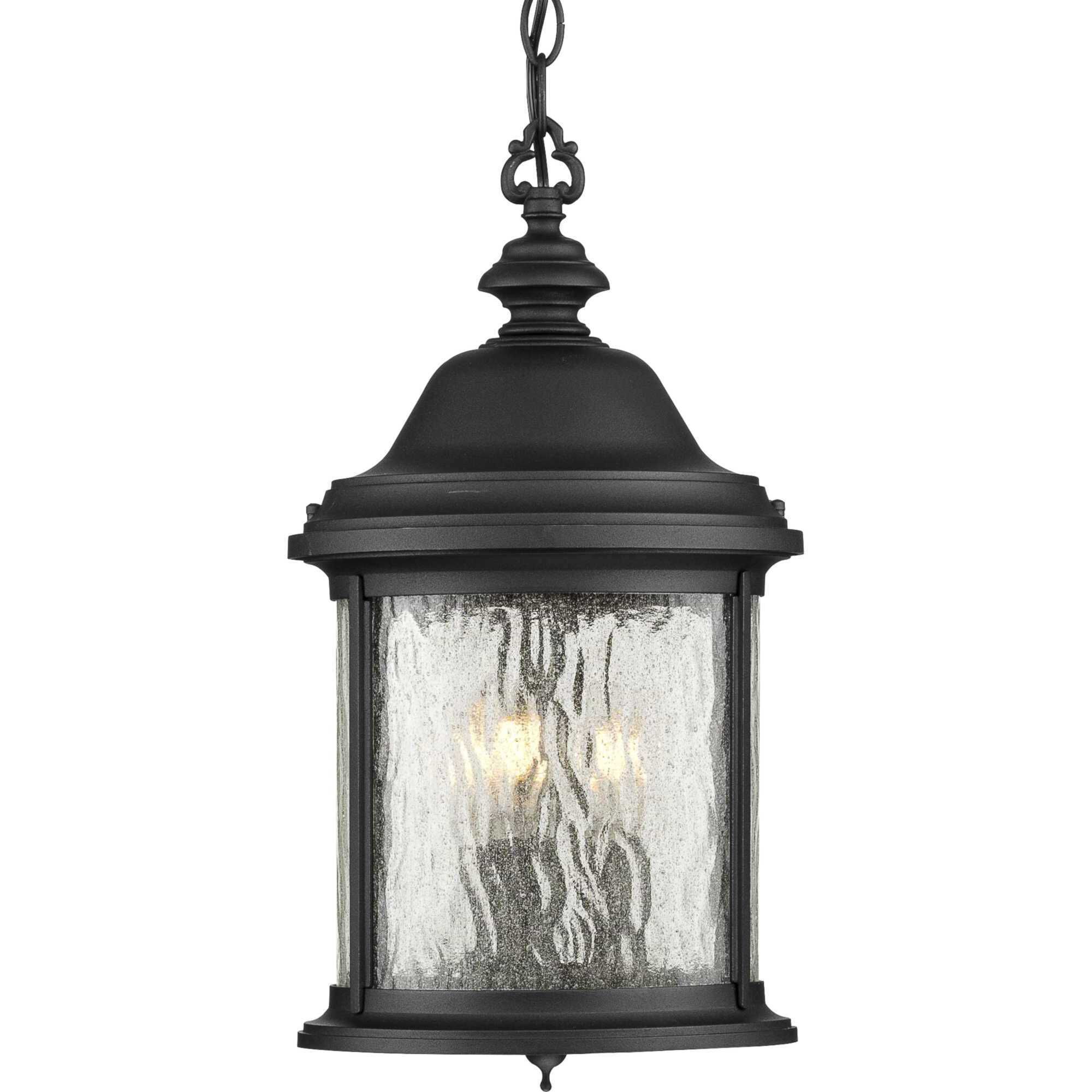 Renee 3 Light 9.63 inch Textured Black Outdoor Hanging Lantern