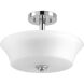 Read 2 Light 14 inch Polished Chrome Semi-Flush Mount Convertible Ceiling Light