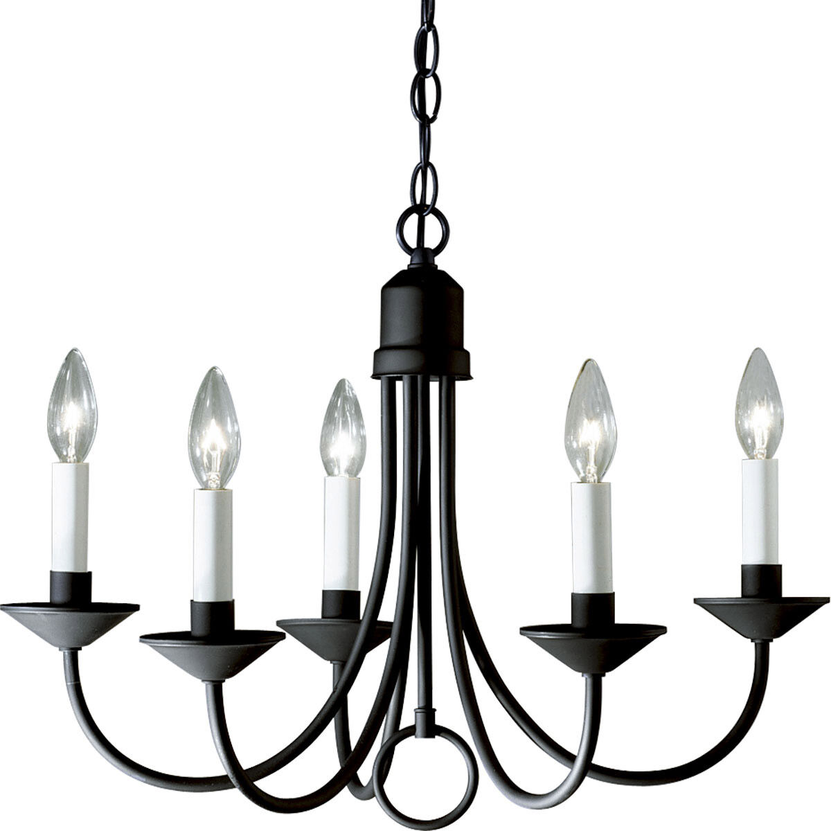 Kipling 5 Light 21 inch Black Chandelier Ceiling Light