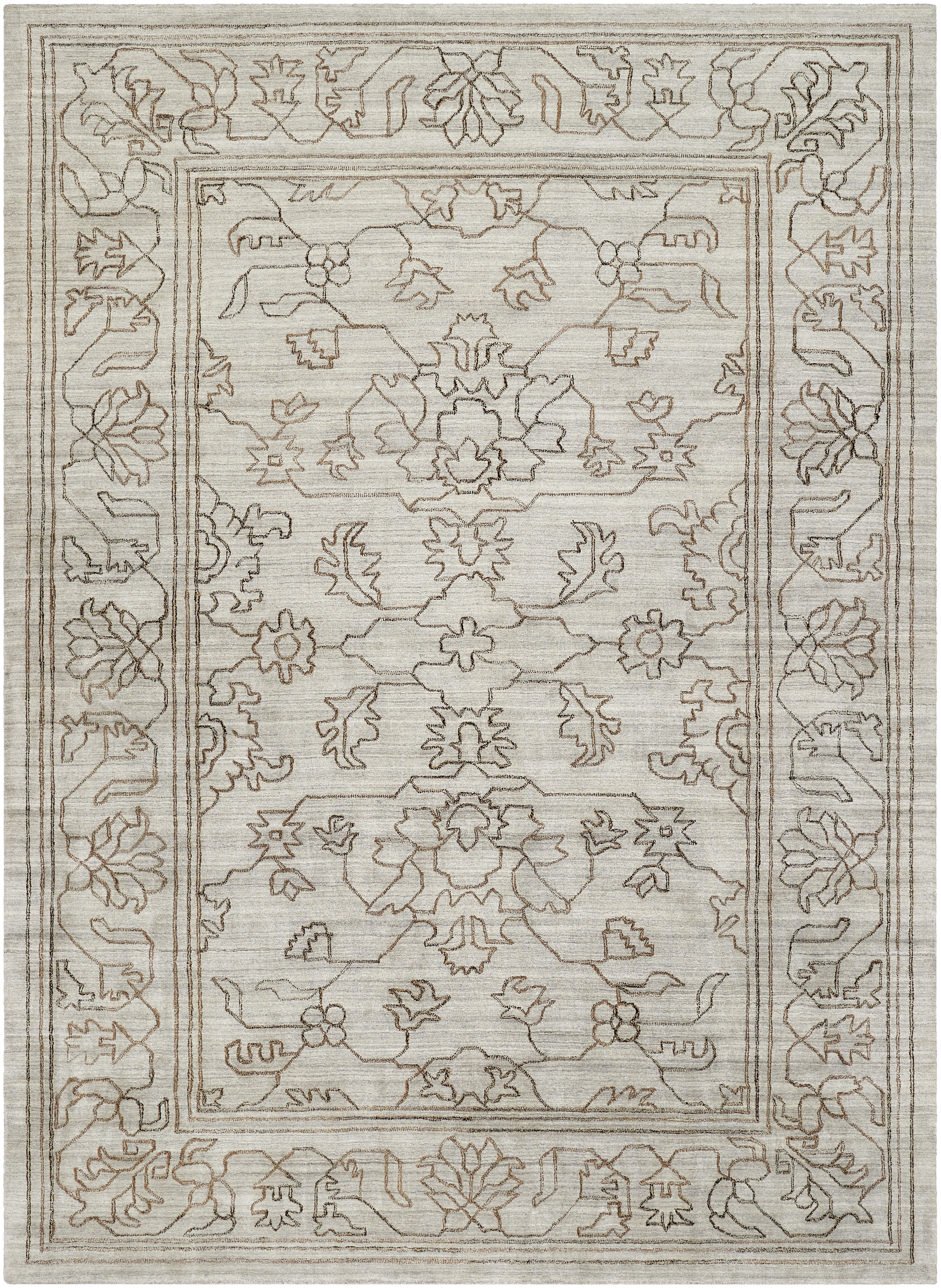 Estelle 156 X 108 inch Light Gray Rug, Rectangle