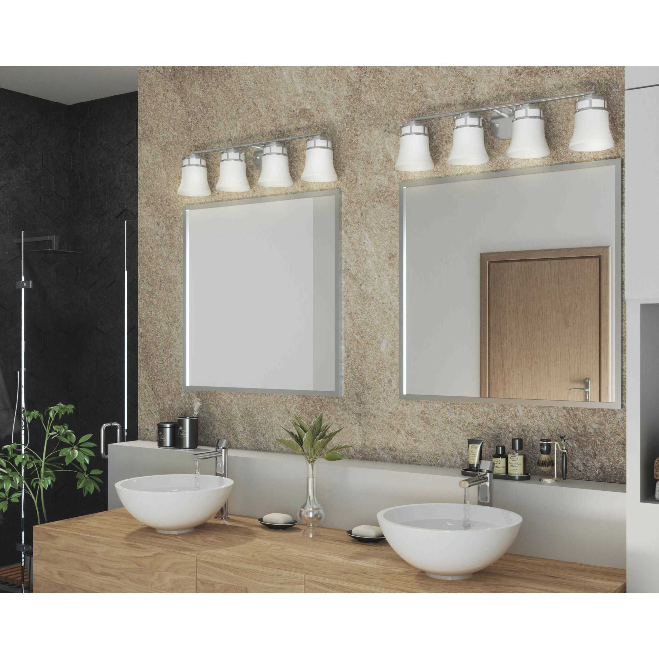 Read 4 Light 32 inch Polished Chrome Bath Vanity Wall Light