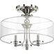 Dale 3 Light 18 inch Polished Nickel Semi-Flush Mount Convertible Ceiling Light, Design Series