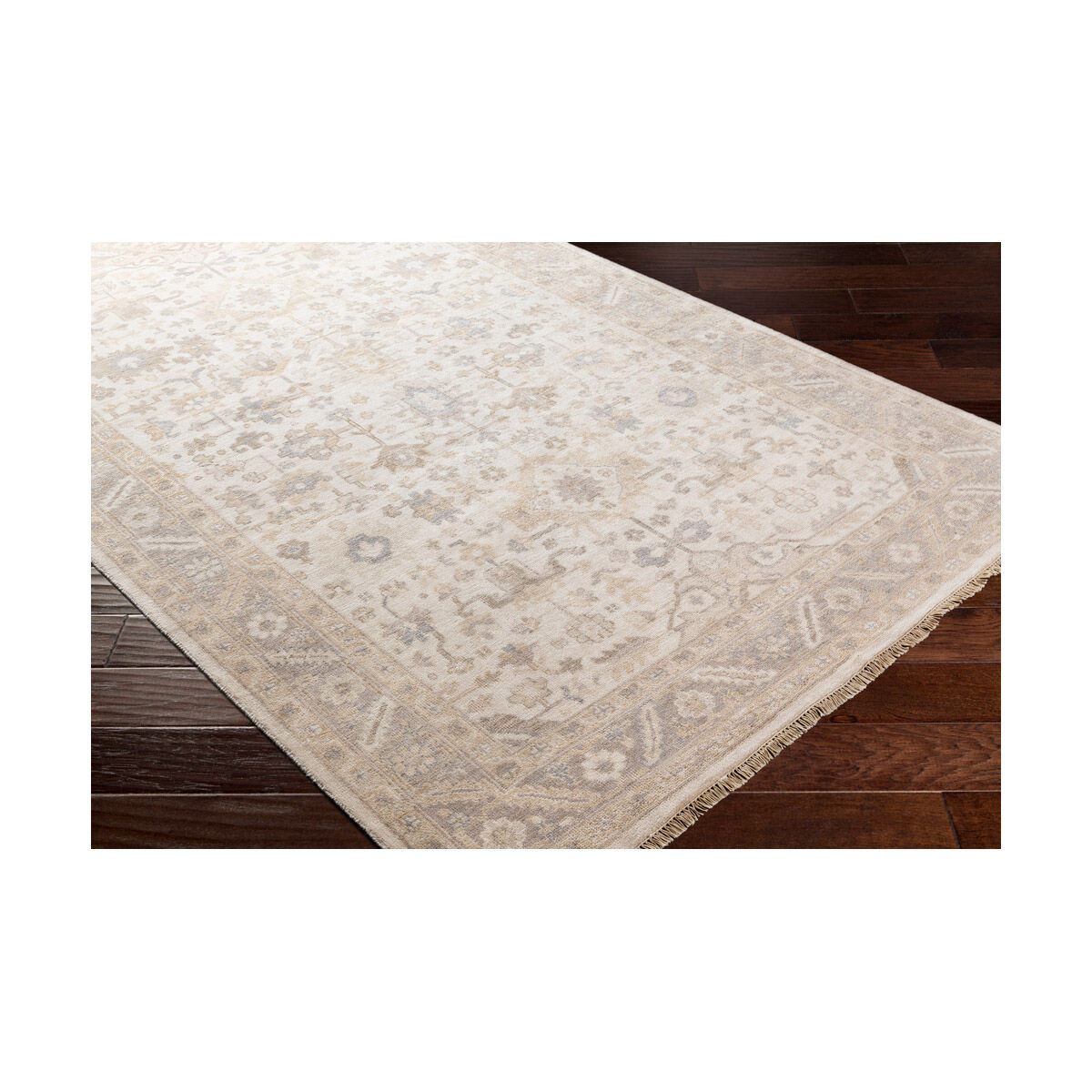 Poppy 108 X 72 inch Khaki/Cream/Camel/Medium Gray Rugs, Rectangle