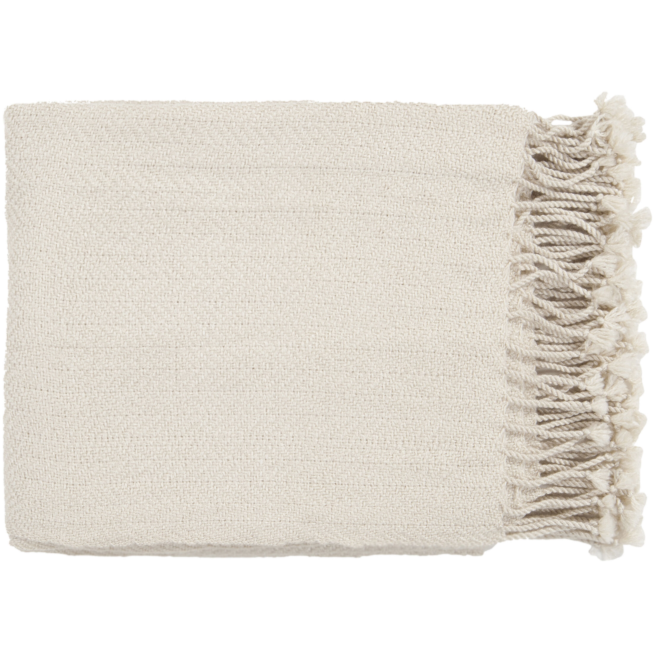 Donna 60 X 50 inch Light Beige Throw, Rectangle