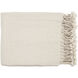 Donna 60 X 50 inch Light Beige Throw, Rectangle