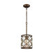 Serafina 1 Light 8 inch Weathered Bronze Mini Pendant Ceiling Light