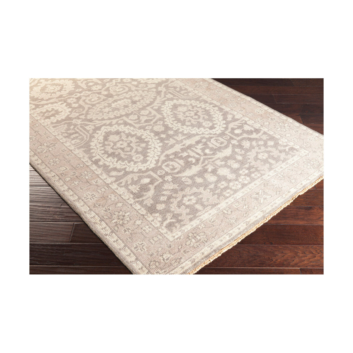 Nero 66 X 42 inch Khaki/Taupe/Charcoal Rugs, Wool