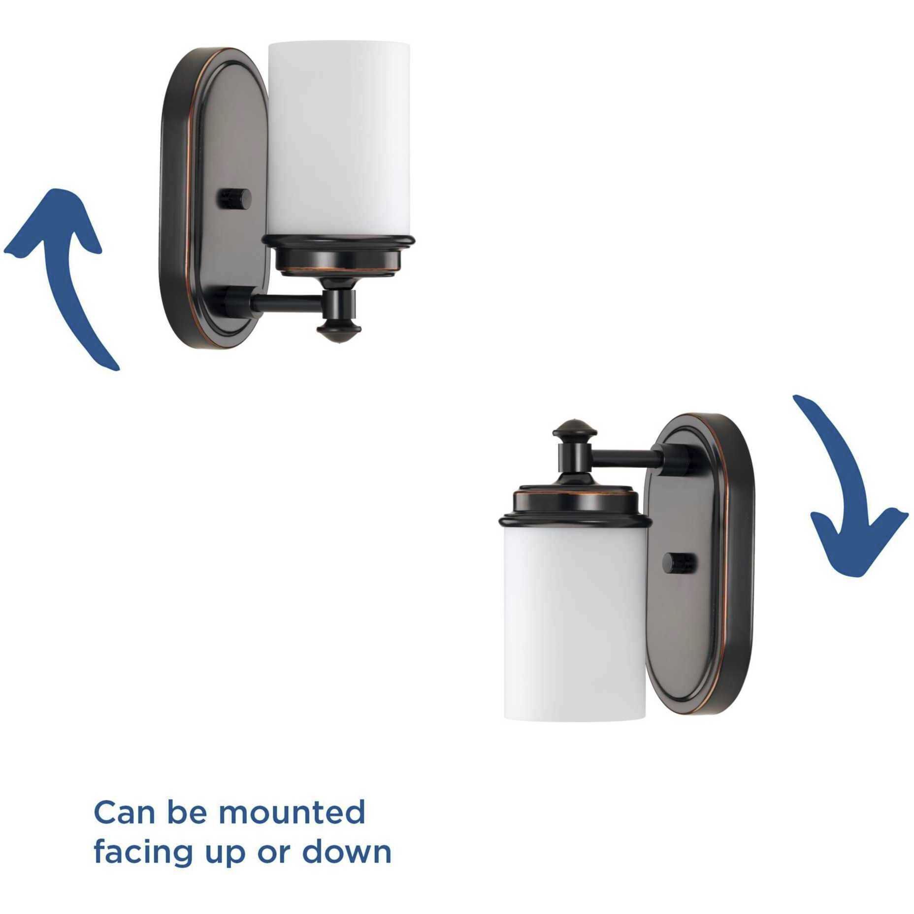 Folsham 1 Light 5 inch Rubbed Bronze Bath Vanity Wall Light, Design Series