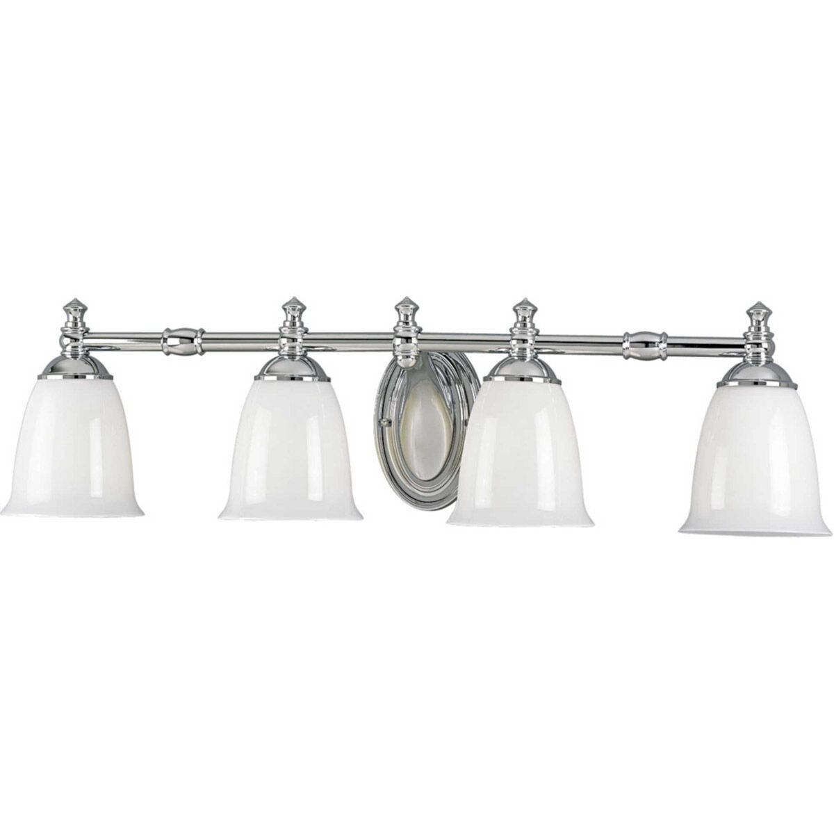 Juno 4 Light 33 inch Polished Chrome Bath Vanity Wall Light, Delta