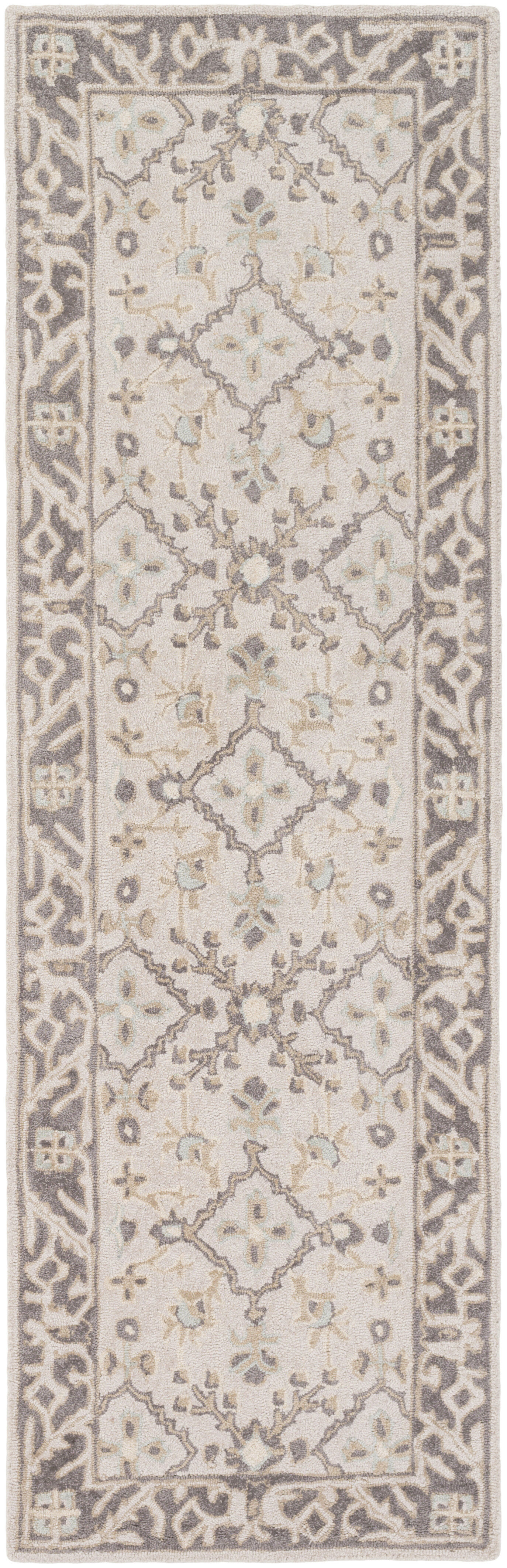 Susan 96 X 30 inch Medium Gray Rug, Runner