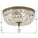 Everett 3 Light 12 inch Gold Flush Ceiling Light