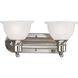 Beacher 2 Light 17.5 inch Brushed Nickel Bath Vanity Wall Light