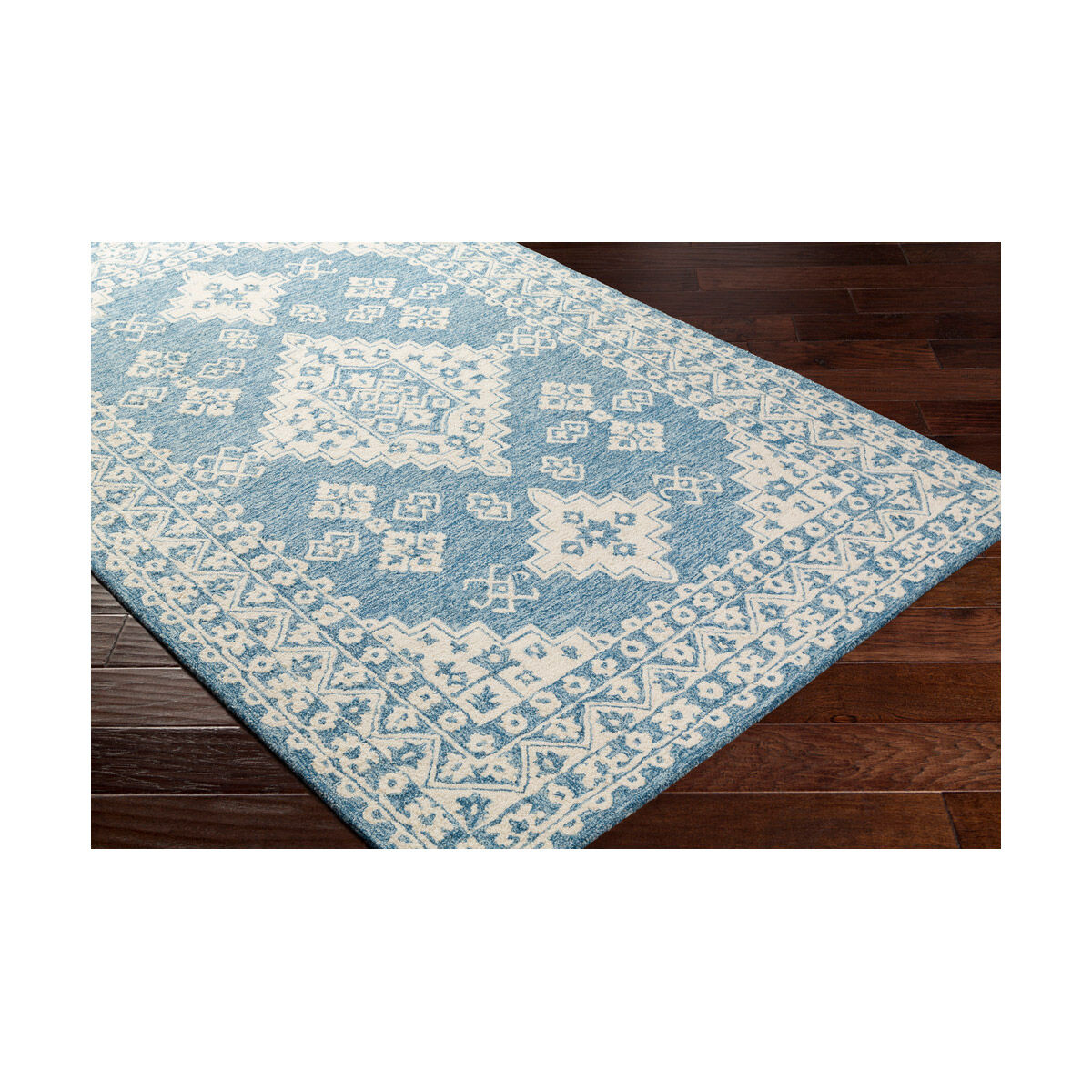 Ralph 90 X 60 inch Pale Blue/Beige/Sky Blue Rugs