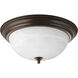 Adelmo 3 Light 15.25 inch Antique Bronze Flush Mount Ceiling Light