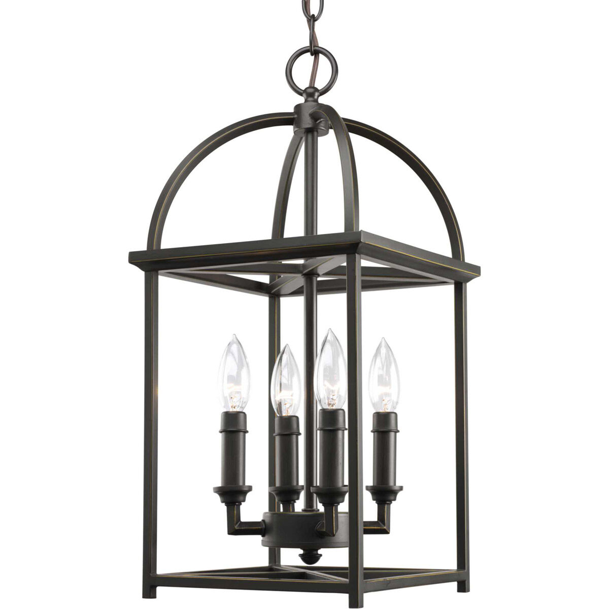 Fiona 4 Light 9.44 inch Antique Bronze Foyer Lantern Pendant Ceiling Light