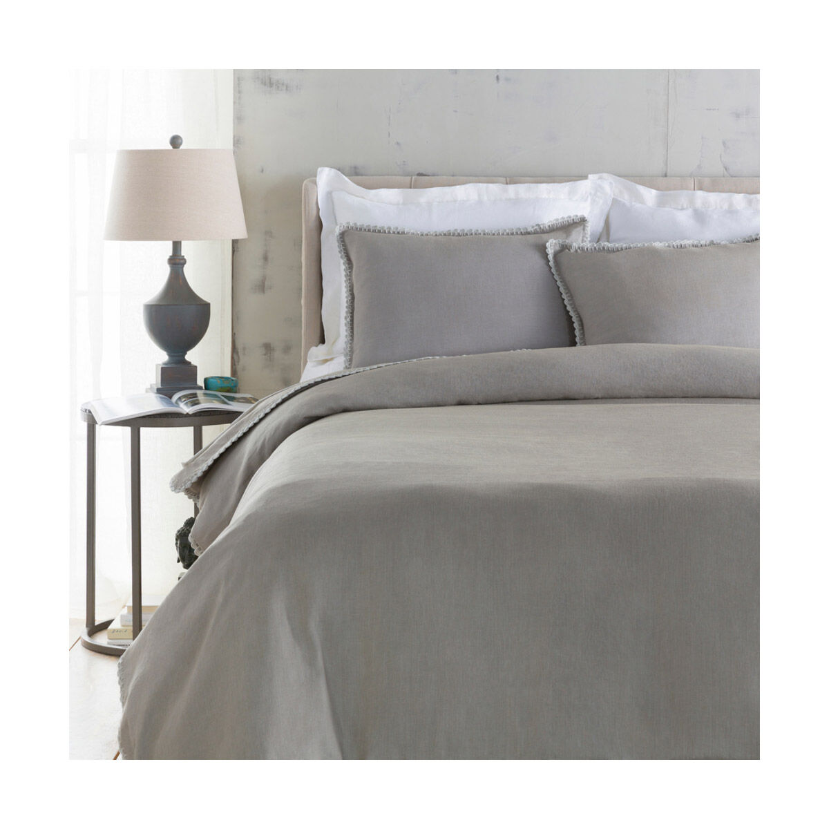 Thatcher 26 X 26 inch Grey Euro Sham