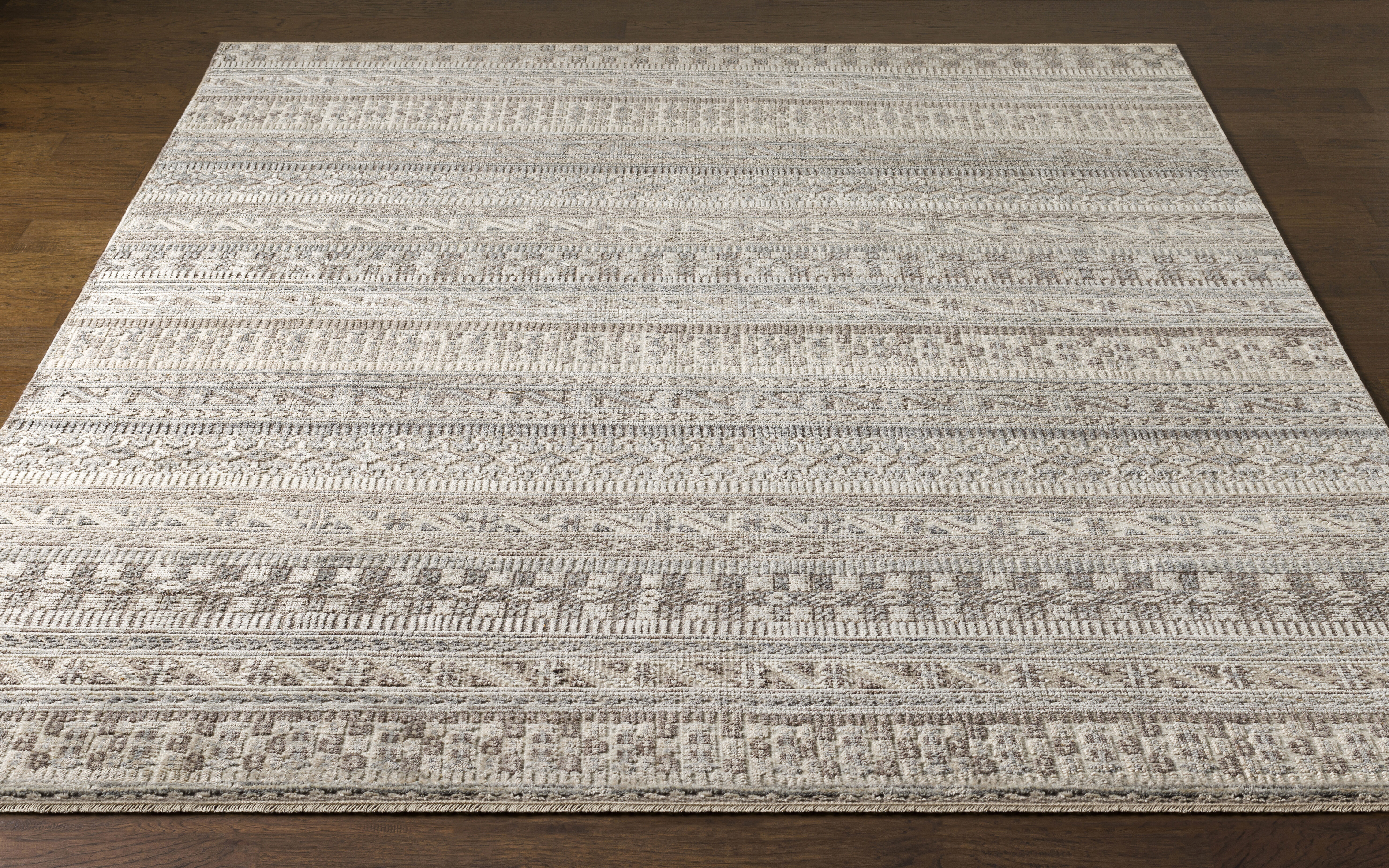 Hollis 168 X 120 inch Medium Brown Rug, Rectangle