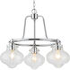 Cate 3 Light 21 inch Chrome Chandelier Ceiling Light