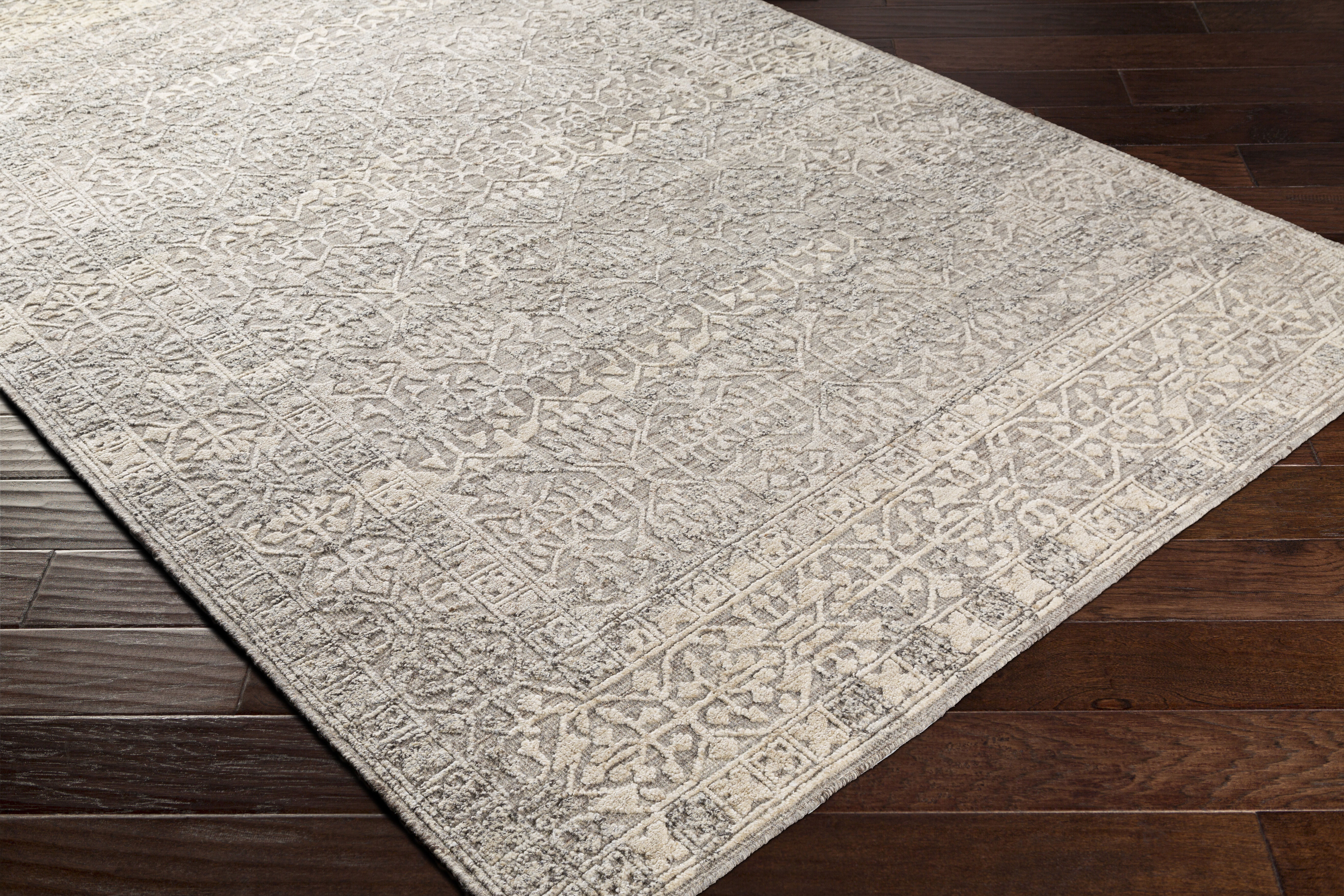 Tostig 72 X 48 inch Gray Rug, Rectangle