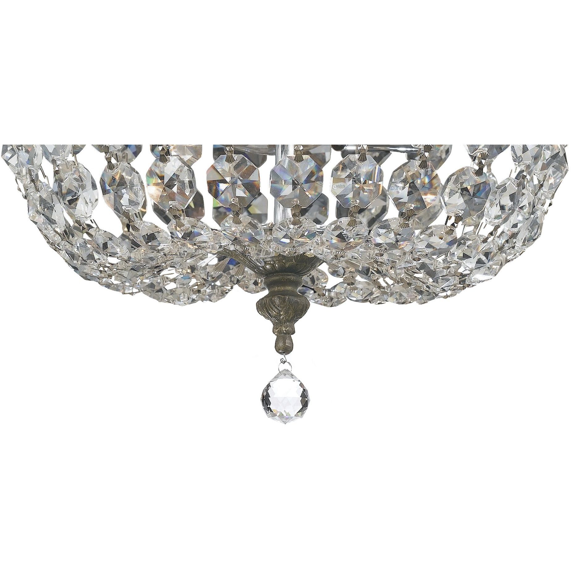 Everett 2 Light 10 inch Bronze Flush Ceiling Light in Gold