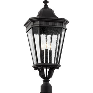 Quade 3 Light 27.5 inch Black Outdoor Post Lantern