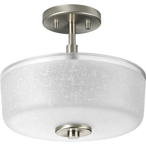 Lyndon 2 Light 12 inch Brushed Nickel Semi-Flush Mount Ceiling Light