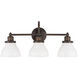 Felix 3 Light 24 inch Burnished Bronze Vanity Light Wall Light