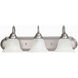 Booker 3 Light 24 inch Matte Nickel Vanity Light Wall Light