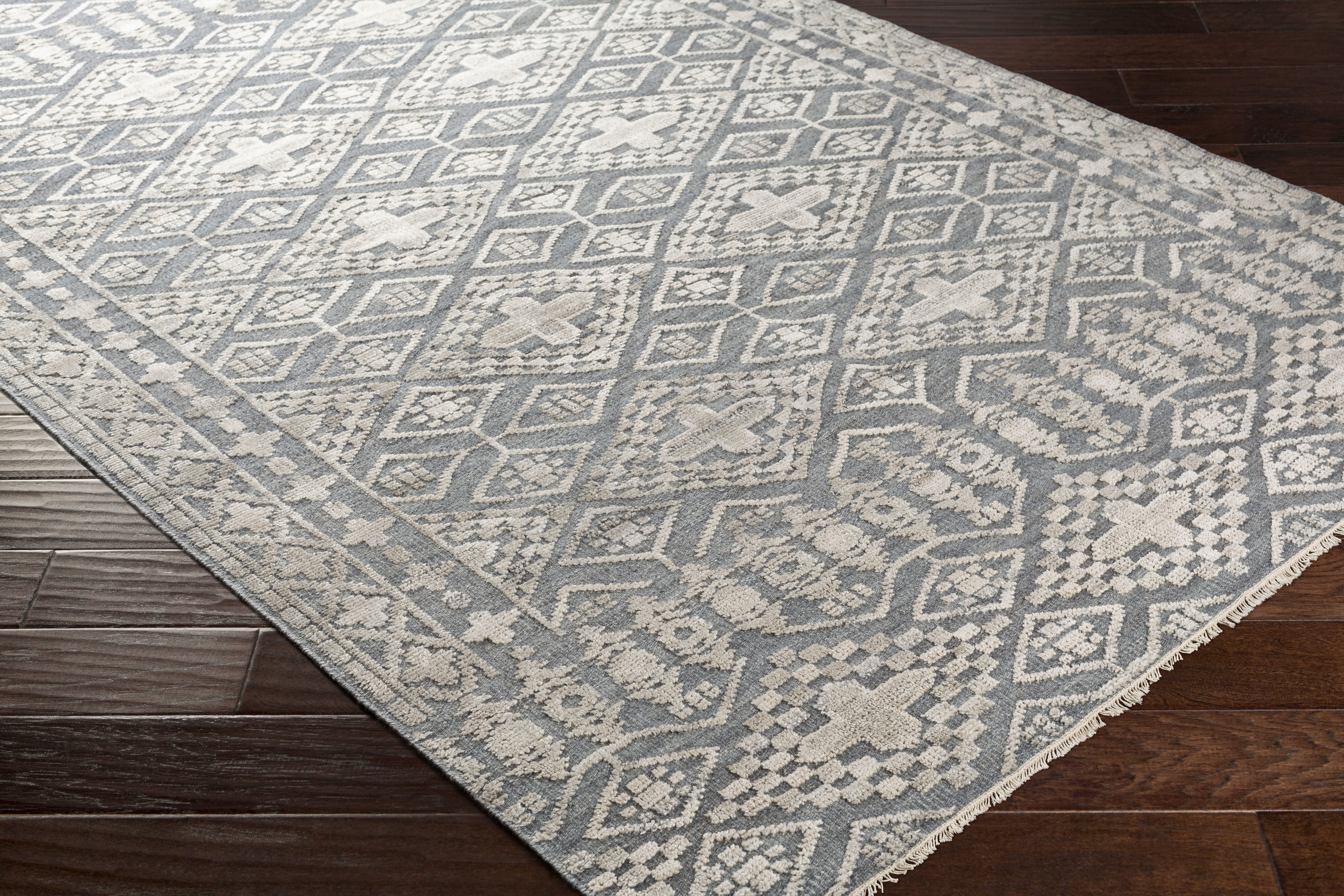 Hollis 36 X 24 inch Gray Rug, Rectangle